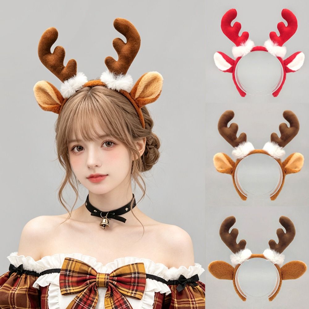 Reindeer Antlers Headband - Cute Christmas Reindeer Antler Headwear Antler
