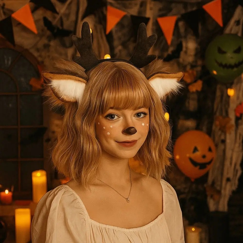 Fluffy Deer Ears Reindeer Antl - Reindeer Antlers Headband ulasan dan harga